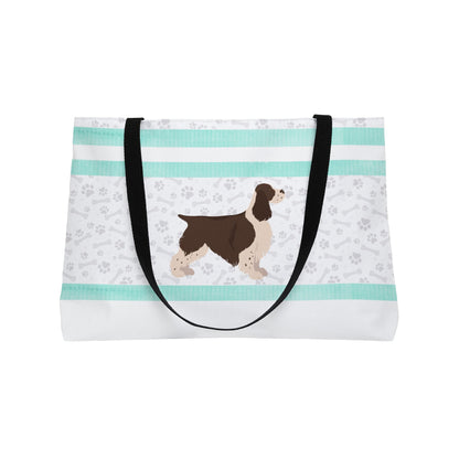 Light Blue Springer Spaniel Weekender Bag