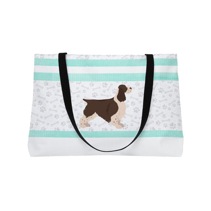 Light Blue Springer Spaniel Weekender Bag