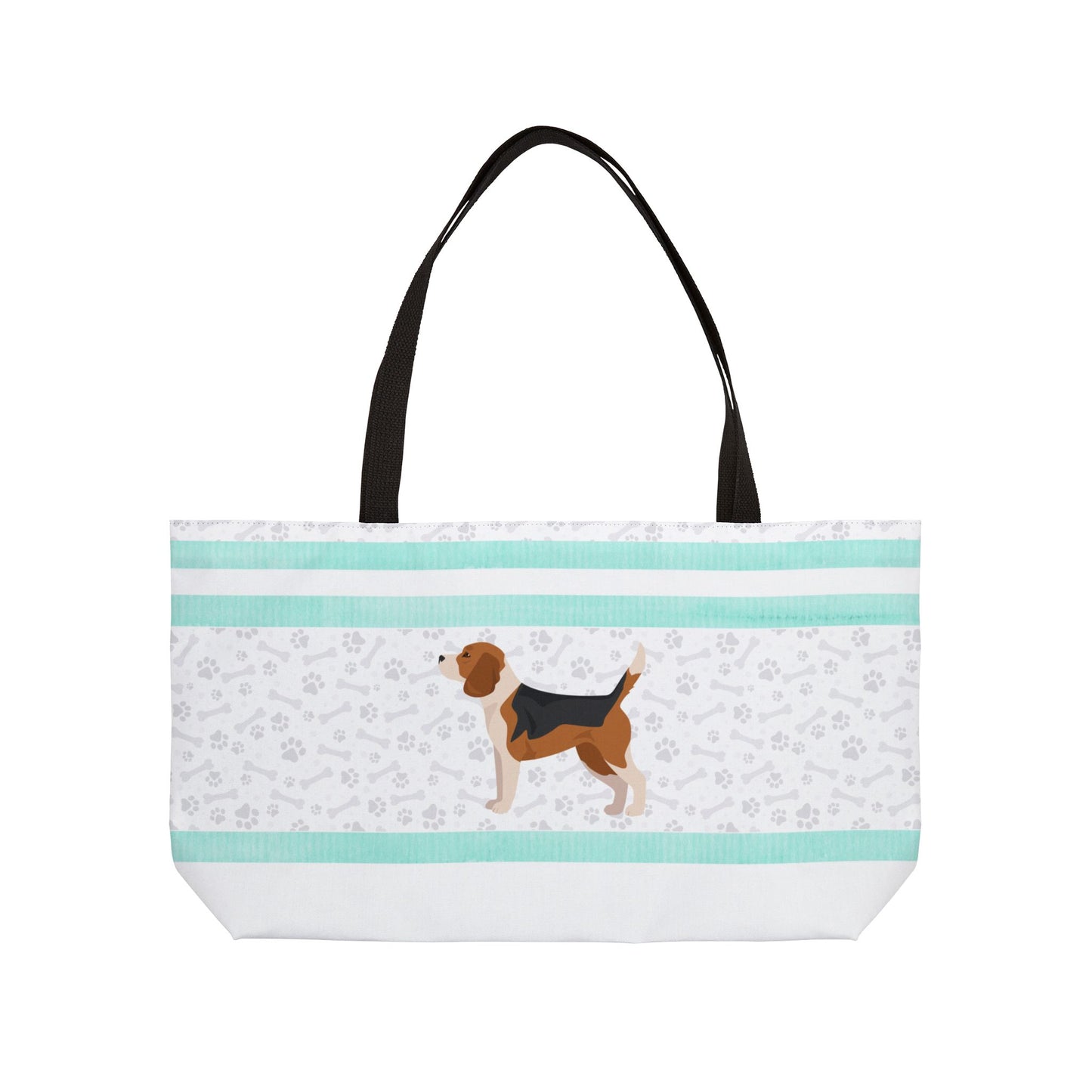 Pale Blue Stripe Beagle Weekender Bag