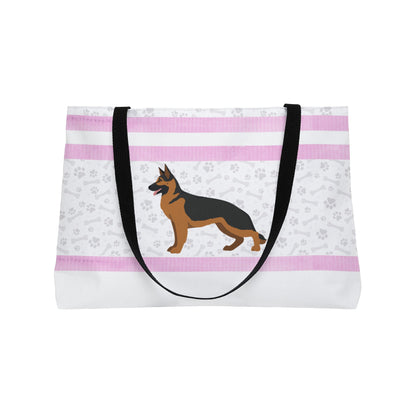 Pink German Shepherd Weekender Bag