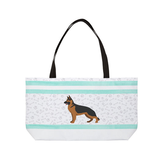 Light Blue German Shepherd Weekender Bag