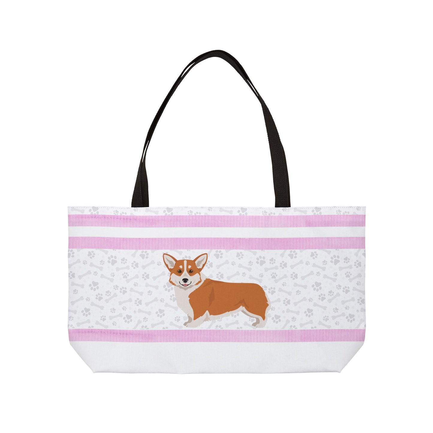 Pink Corgi Weekender Bag