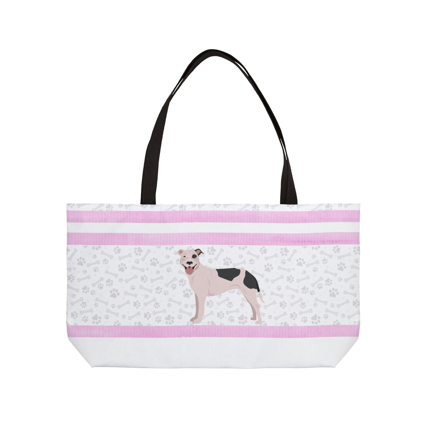 Pink Stripe Pitt Bull Weekender Bag