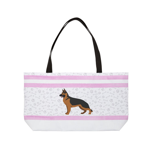 Pink German Shepherd Weekender Bag