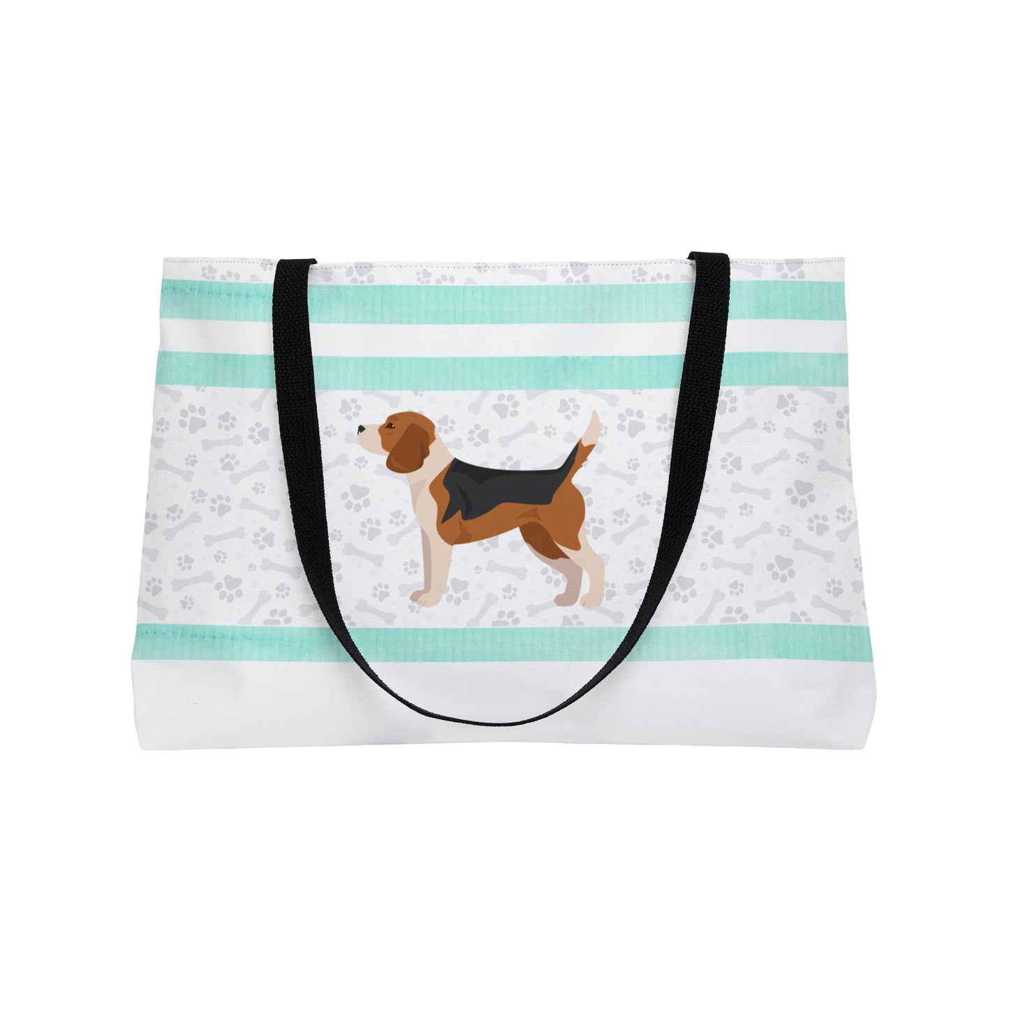 Pale Blue Stripe Beagle Weekender Bag