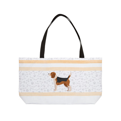 Orange Stripe Beagle Weekender Bag