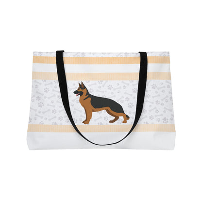 Coral German Shepherd Weekender Bag