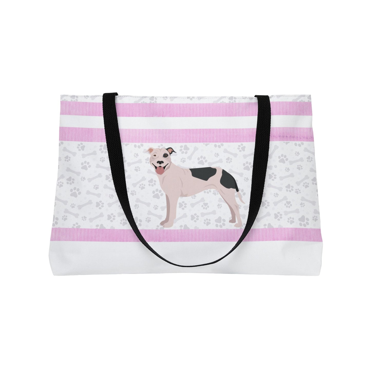 Pink Stripe Pitt Bull Weekender Bag