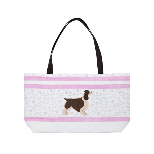 Pink Springer Spaniel Weekender Bag