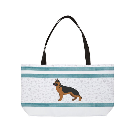 Teal German Shepherd Weekender Bag