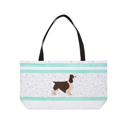 Light Blue Springer Spaniel Weekender Bag