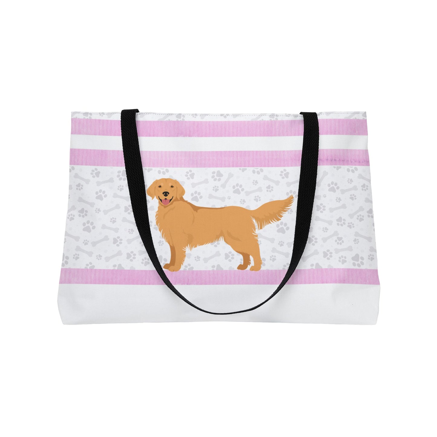 Pink Golden Retriever Weekender Bag